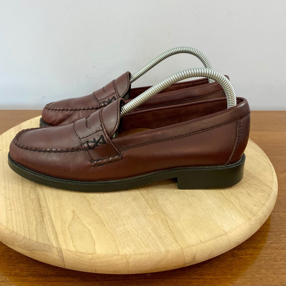 Vintage G.H. Bass Weejuns Katherine II Penny Loafers Burgundy Leather Womens 8.5 - Picture 4 of 13